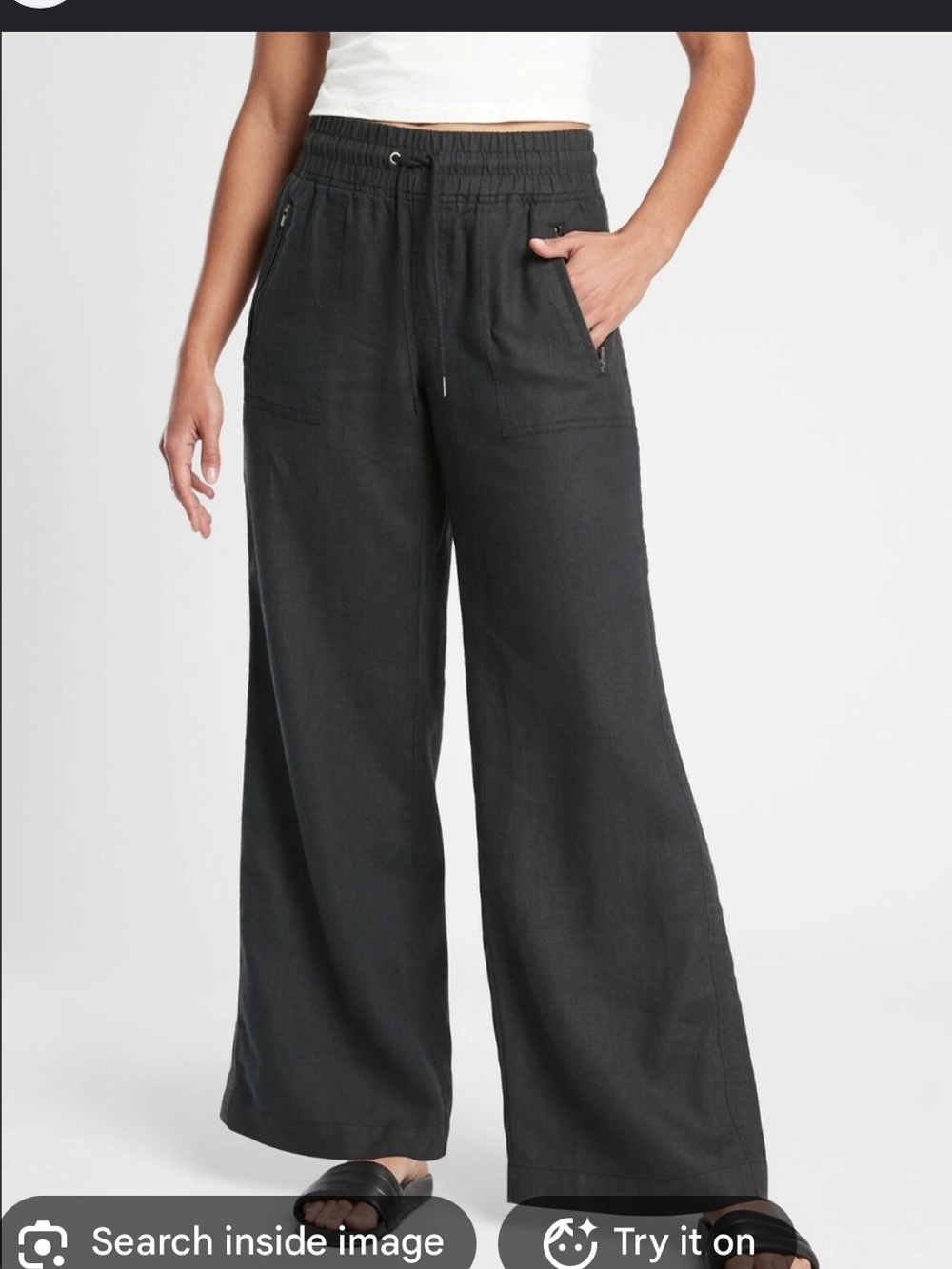 Athleta Cabo Linen Wide leg pant